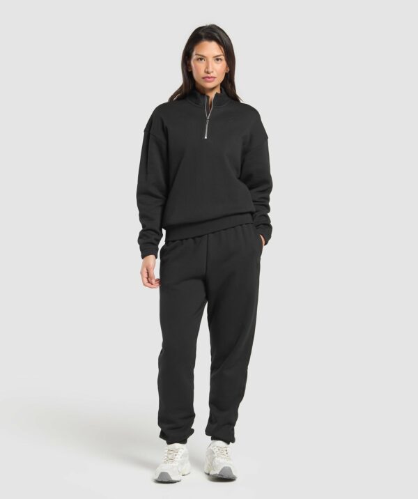 Rest Day Sweats 2.0 1/4 Zip Pullover Black - Image 4