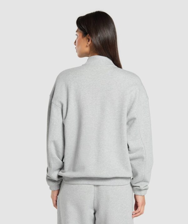 Rest Day Sweats 2.0 1/4 Zip Pullover Light Grey Core Marl - Image 2