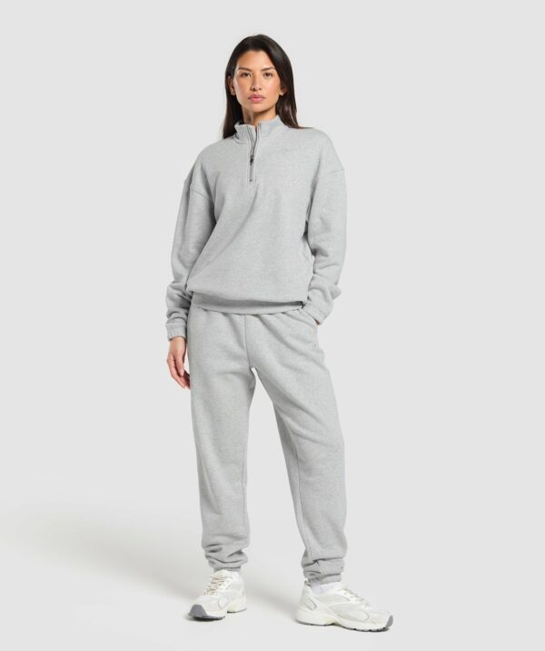 Rest Day Sweats 2.0 1/4 Zip Pullover Light Grey Core Marl - immagine 5