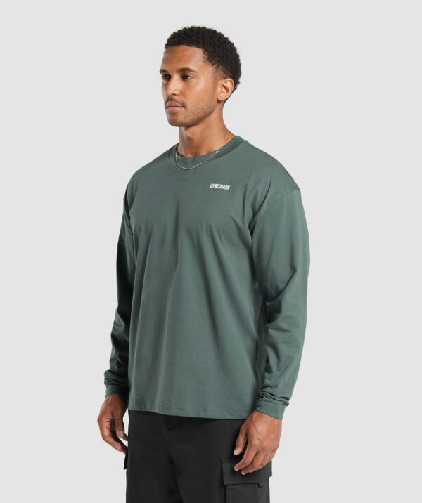 Rest Day Sweats Long Sleeve T-Shirt Slate Teal - Image 5