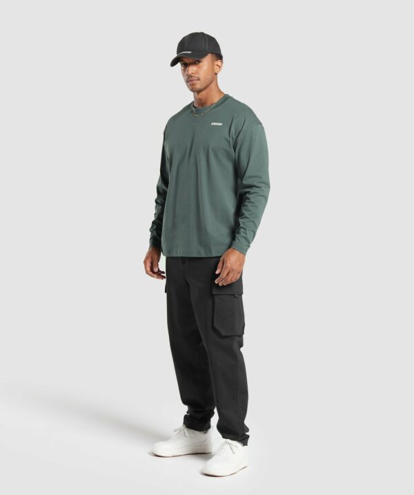 Rest Day Sweats Long Sleeve T-Shirt Slate Teal - Image 2