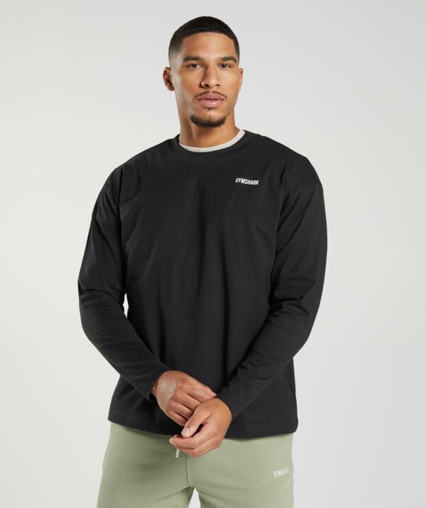 Rest Day Sweats Long Sleeve T-Shirt Black - immagine 2