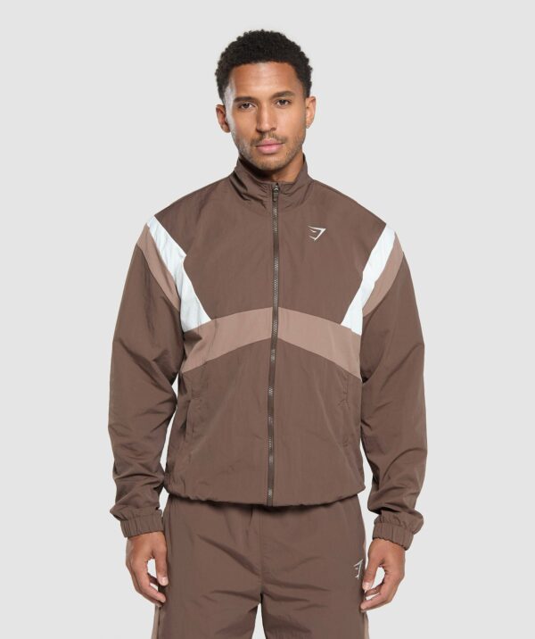 Retro Track Jacket Walnut Brown/Mocha Mauve/Soft White