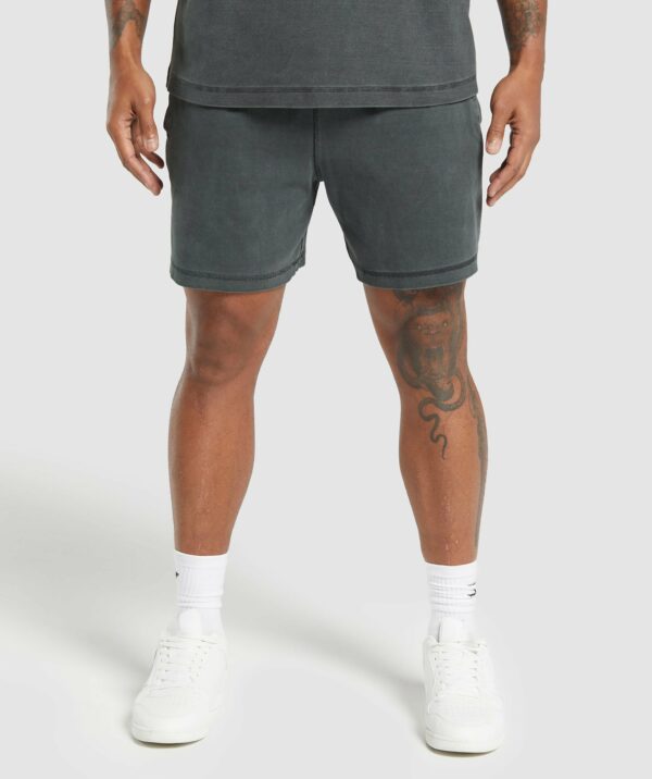 Heavyweight Ribbed Shorts Asphalt Grey