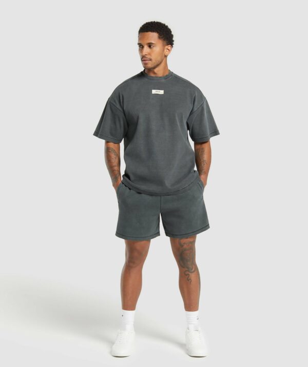 Heavyweight Ribbed Shorts Asphalt Grey - immagine 4