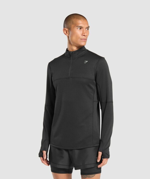 Running 1/4 Zip Black - immagine 4