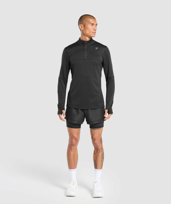 Running 1/4 Zip Black - immagine 5