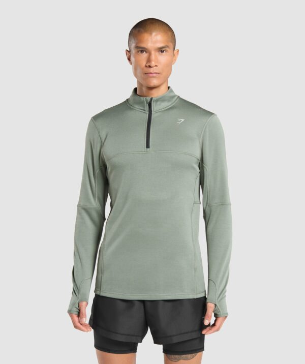 Running 1/4 Zip Unit Green