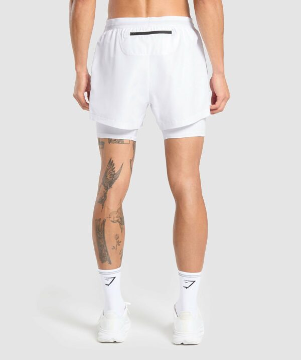 Running 2 in 1 Shorts White - immagine 3