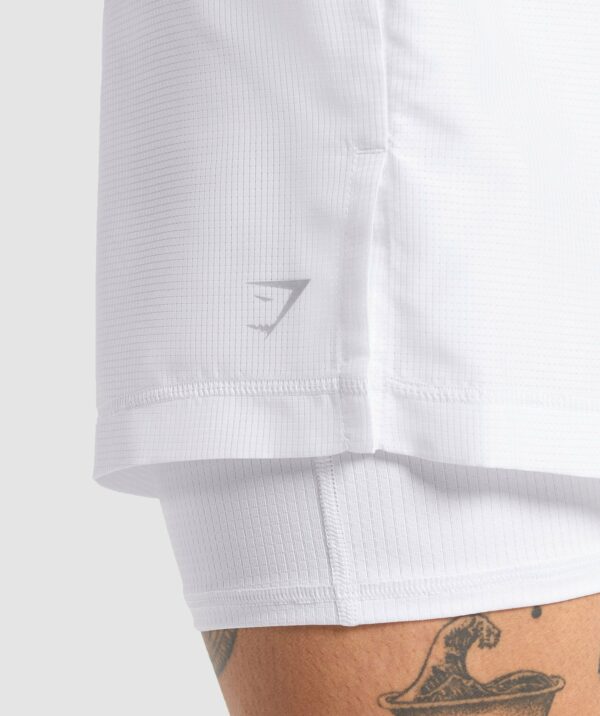 Running 2 in 1 Shorts White - immagine 7