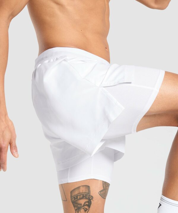 Running 2 in 1 Shorts White - immagine 8