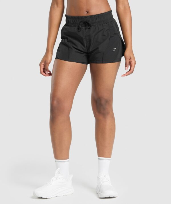 Running 2 in 1 Woven Shorts Black - Image 2