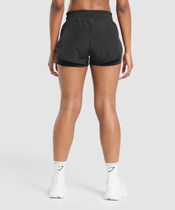 Running 2 in 1 Woven Shorts Black - Image 3