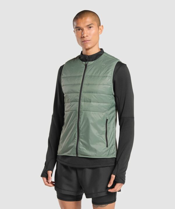 Running Gilet Unit Green - immagine 5