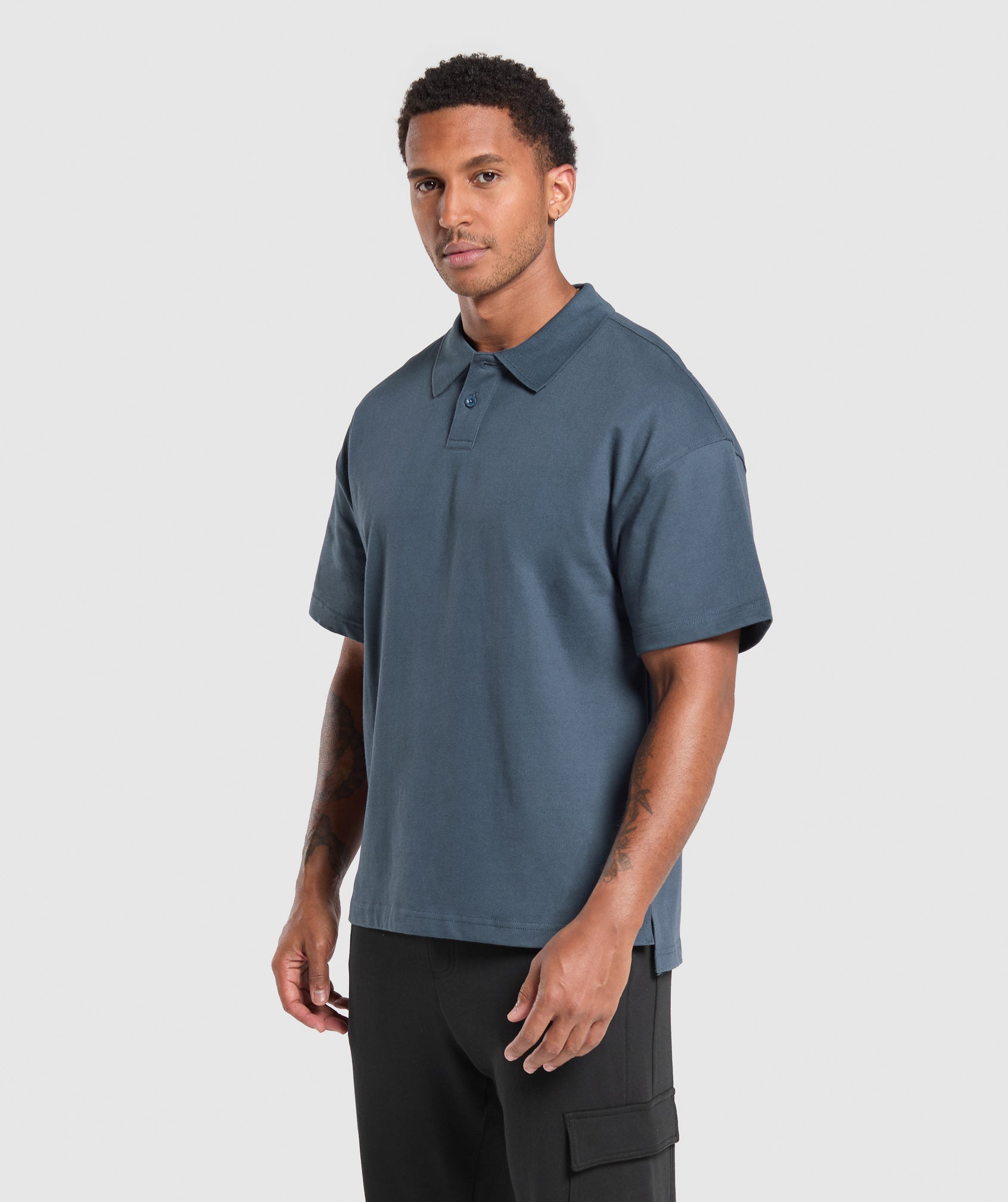 Short Sleeve Polo Cargo Blue - immagine 3