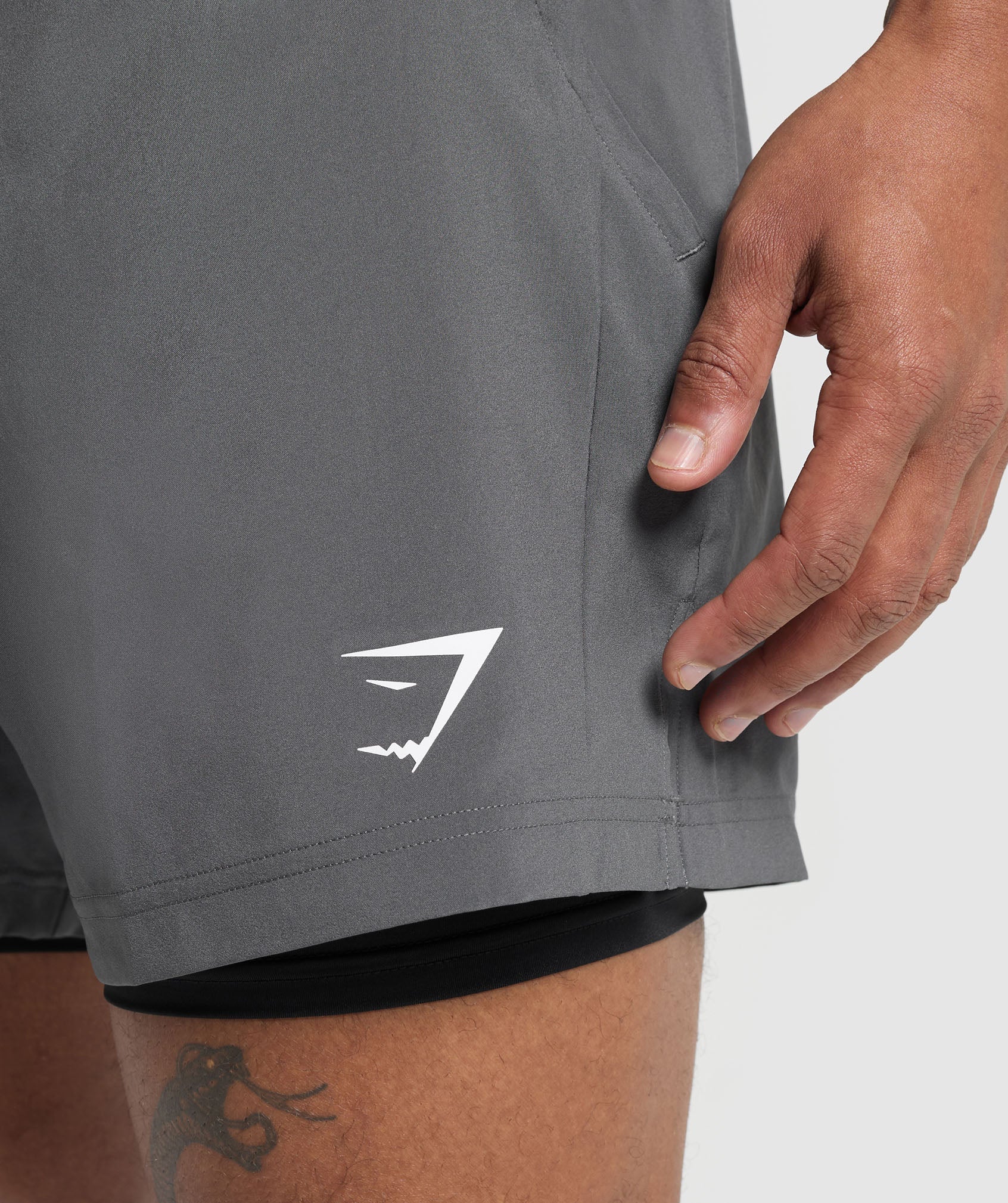 Sport 5" 2 In 1 Shorts Silhouette Grey/Black - immagine 5