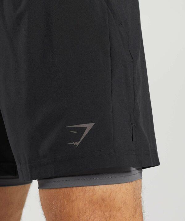 Sport 7" 2 In 1 Shorts Black/Silhouette Grey - immagine 6