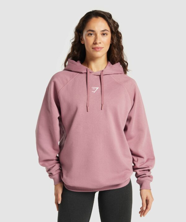 Training Oversized Fleece Hoodie Calm Pink