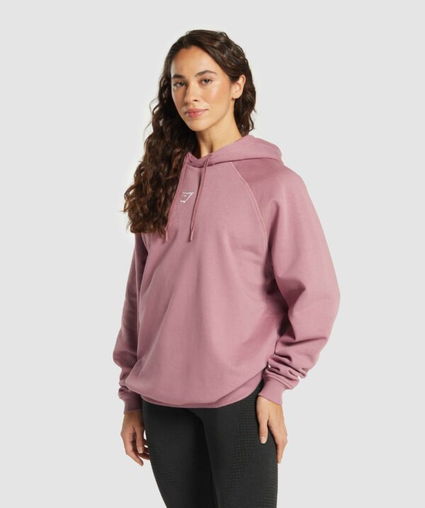 Training Oversized Fleece Hoodie Calm Pink - immagine 4