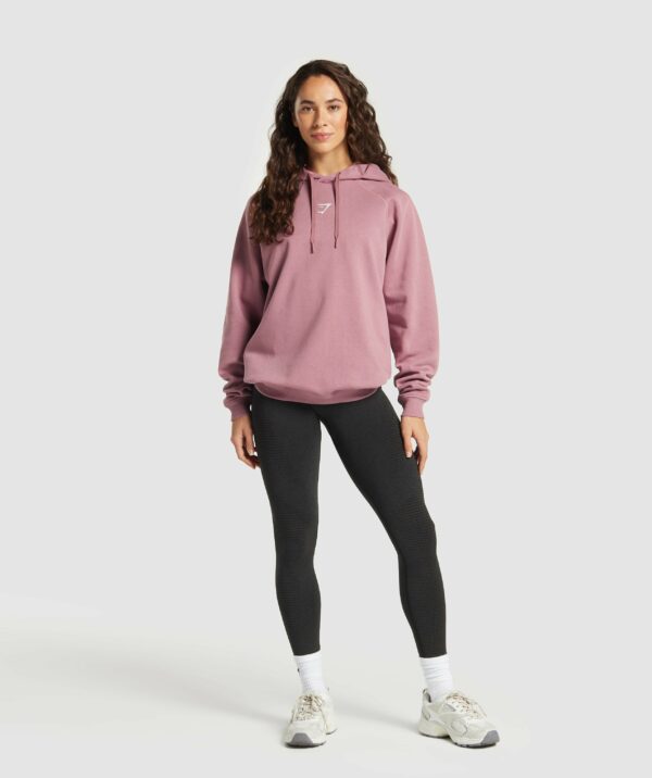 Training Oversized Fleece Hoodie Calm Pink - immagine 3