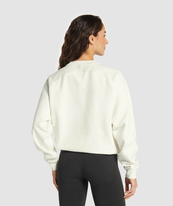 Training Oversized Fleece Sweatshirt Soft White - immagine 4