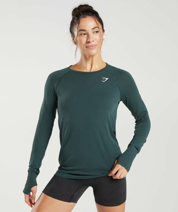 Vital Seamless 2.0 Light Long Sleeve Top Woodland Green Marl