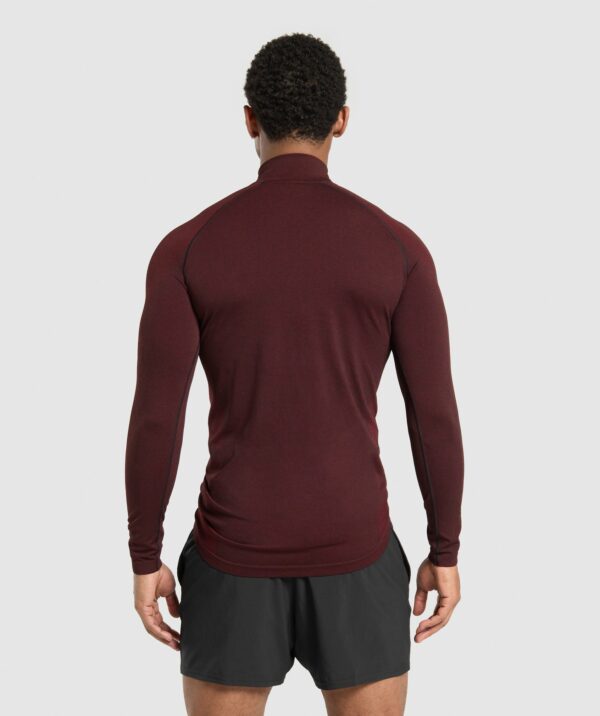 Vital Seamless 1/4 Zip Black/Sets Red - Image 2