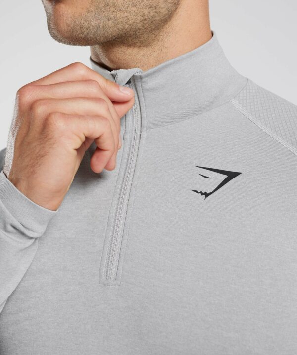 Vital Seamless 1/4 Zip Light Grey/Smokey Grey - immagine 5