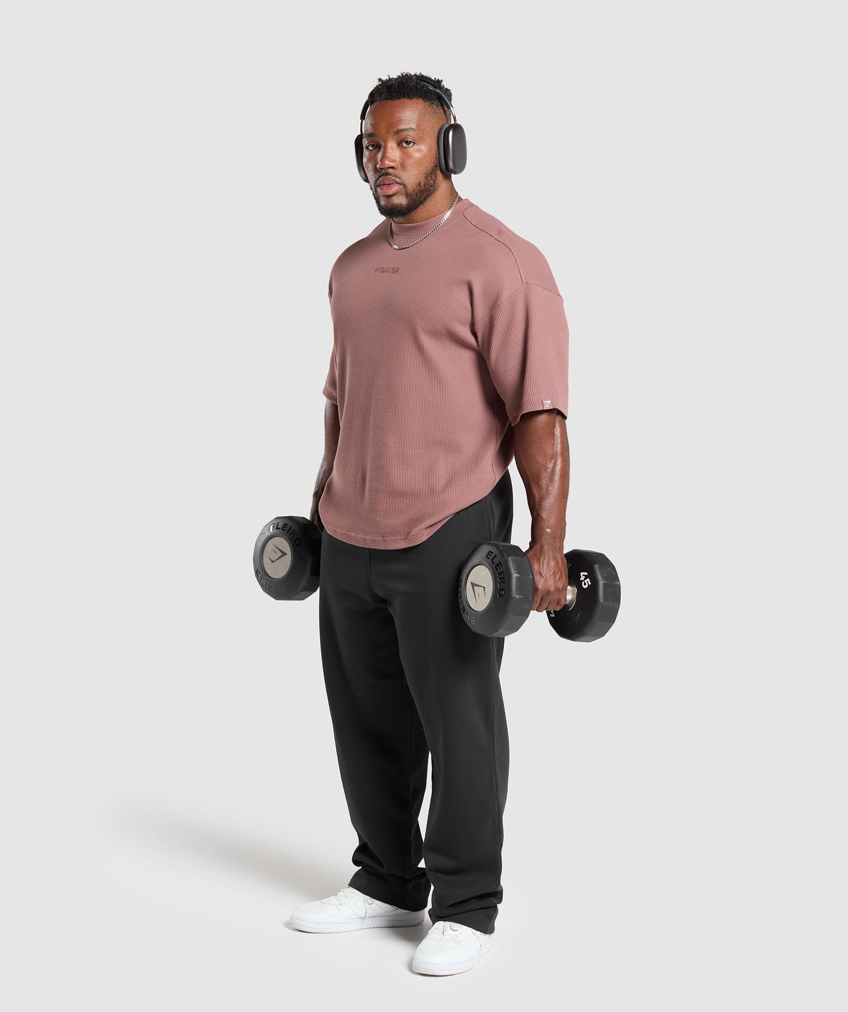 Waffle Oversized T-Shirt Brick Brown - immagine 4